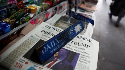 Ejemplares de ‘The Wall Street Journal’, en Nueva York.