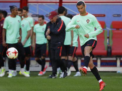 Ronaldo durante un entrenamiento