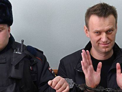 Alexei Navalni, en un juzgado de Mosc&uacute;, el pasado 26 de marzo.