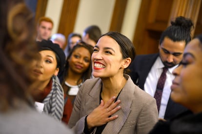 WASHINGTON, DC - FEBRUARY 26: Representative Alexandria Ocasio-Cortez (D-NY) attends as Netflix Celebrates The Premiere Of GENTEFIED In Washington, D.C. on February 26, 2020 in Washington, DC. (Photo by Shannon Finney/Getty Images for Netflix)