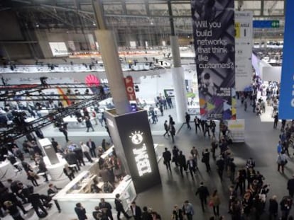 Aspecto de la edici&oacute;n de 2014 del  Mobile World Congress 