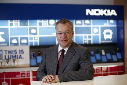 El consejero delegado de Nokia, Stephen Elop, en Madrid.