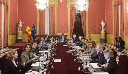 La reunió del Consell de Ministres a Barcelona, aquest divendres.