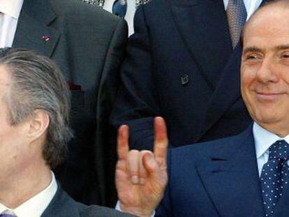 Silvio Berlusconi en una cumbre europea.