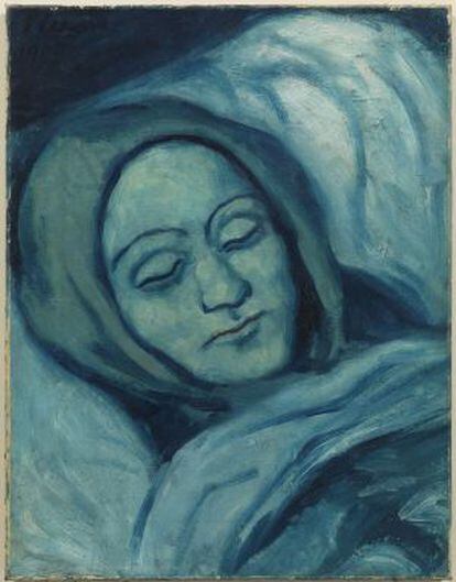 'La mujer muerta' (1903), óleo sobre tela, un obra cedida por la familia Reventós al Museo Picasso en 1983.