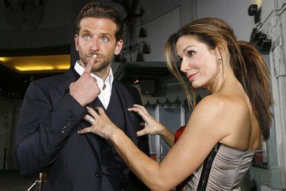 Sandra Bullock y Bradley Cooper en la presentación en Estados Unidos de la película 'All About Steve', en agosto de 2009