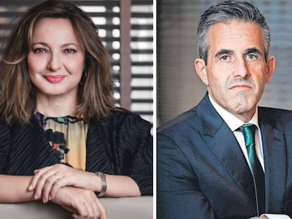 Marta Álvarez, presidenta de El Corte Inglés, y Víctor del Pozo, ex CEO del grupo