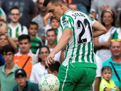 Lo Celso, en su presentación con el Betis.