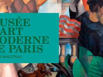 Cartel de la exposición 'Del Fauvismo al Surrealismo', Obras maestras del Musée d'Art Moderne de Paris.
