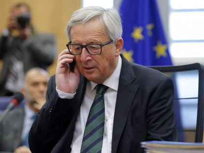 El presidente de la Comisi&oacute;n Europea, Jean-Claude Juncker, anteayer en Bruselas.