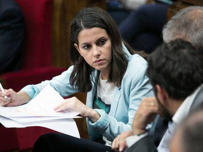 In&eacute;s Arrimadas, el jueves en el Parlament.