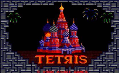 Pantalla de inicio de la versi&oacute;n para recreativas de &#039;Tetris&#039;. 