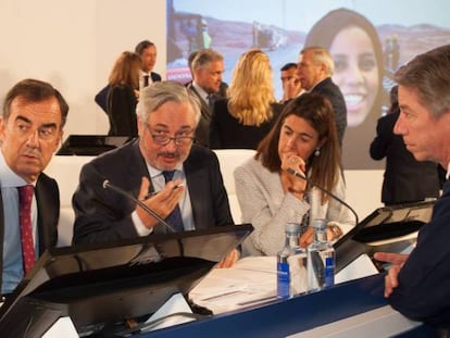 Momento de la &uacute;ltima junta de accionistas de OHL.