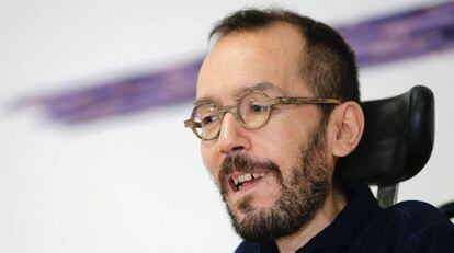 Pablo Echenique, tras la reunión de la dirección de Podemos.