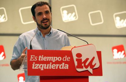 Alberto Garz&oacute;n, candidato de IU. 