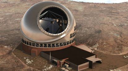 Recreación del Telescopio de Treinta Metros.