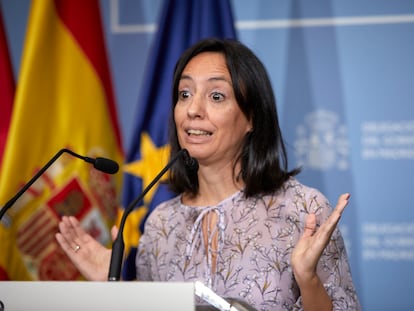 La delegada del Gobierno en la Comunidad de Madrid, Mercedes González, en la conferencia de prensa de este martes.