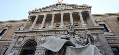 Edificio que alberga la Biblioteca Nacional de España en Madrid.