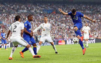 Álvaro Morata marca el único gol de la Juventus.