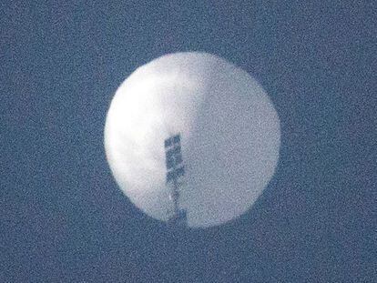 El supuesto globo espía fue captado en el cielo sobre Billings, Montana