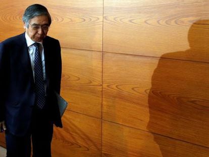 Haruhiko Kuroda, gobernador del Banco de Jap&oacute;n.
