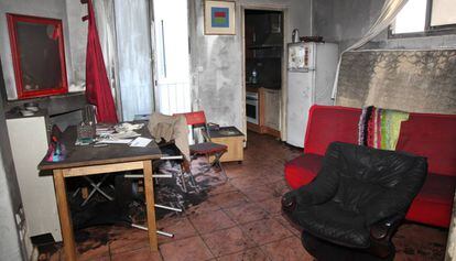 Interior del pis on va morir una &agrave;via dilluns a Reus. 