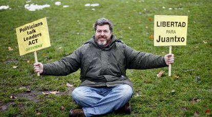 Juantxo López de Uralde, el pasado miércoles, en el Parque del Retiro, en Madrid.