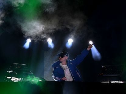 El DJ y productor argentino Bizarrap este jueves en el primero de sus conciertos en el Hipódromo de Palermo.