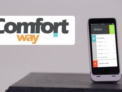 ComfortWay Travel Case para iPhone 6, carcasa con batería y conexión a Internet en roaming
