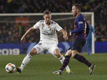 Marcos Llorente, ante Arthur.