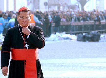 El cardenal nicaraguense Miguel Obando y Bravo, arzobispo de Managua , en el Vaticano en 2005.