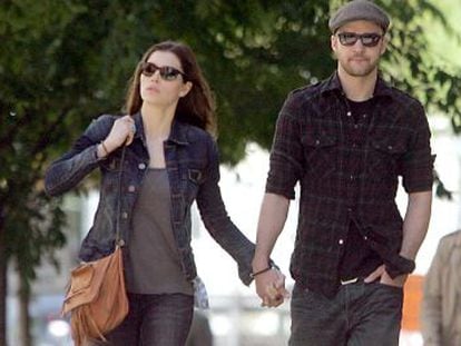 Los actores Justin Timberlake y Jessica Biel.