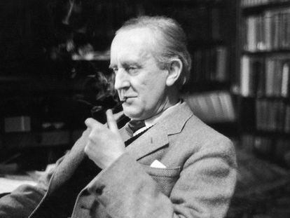 Retrato de J.R.R. Tolkien.