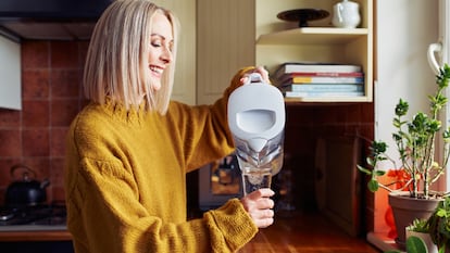 Jarra con filtro de agua de 1,2 L sin plástico