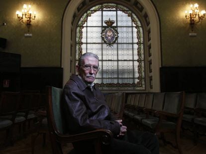 Antonio Bolívar, en la sede de la Real Academia de Ciencias, en Madrid.