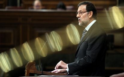 El presidente del Gobierno, Mariano Rajoy, en el Congreso.
