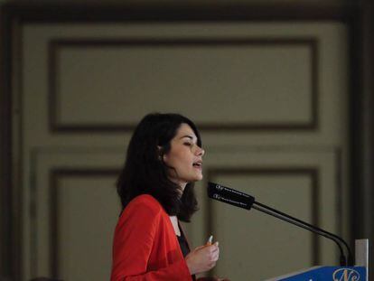 Isabel Serra, candidata por Unidas Podemos-Izquierda Unida-Madrid en Pie a la Comunidad de Madrid.