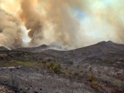 El incendio de Rasquera el pasado 16 de mayo. 