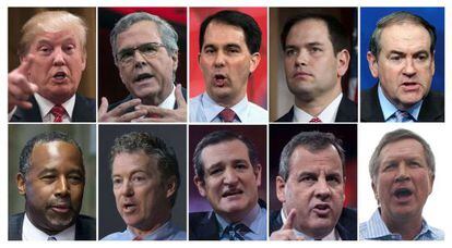Los 10 republicanos que participarán en el debate