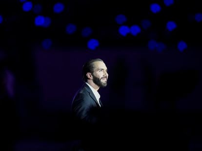 Nayib Bukele durante la ceremonia de apertura de los Juegos Centroamericanos y del Caribe, en San Salvador.