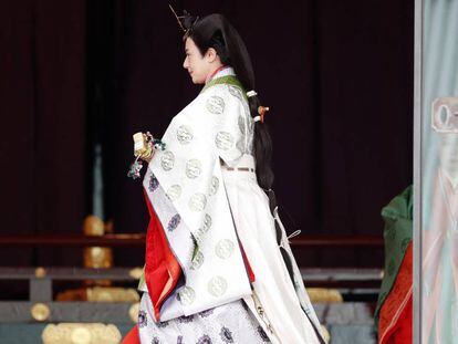 La emperatriz Masako, en la entronización del emperador Naruhito, el pasado martes, en Japón.