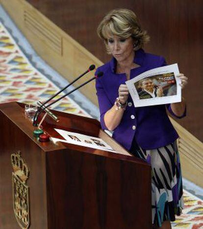Aguirre, durante el debate sobre el estado de la región de 2010.