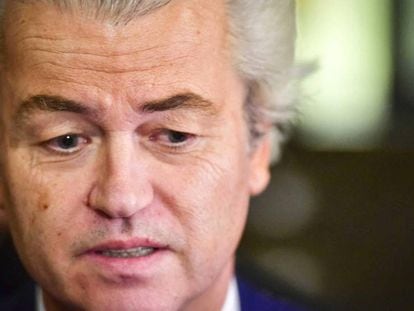 Wilders reacciona tras su derrota electoral.