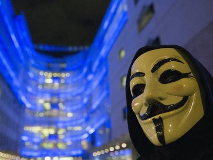 Un activista de Anonymous.