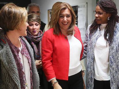 Susana Díaz, este viernes en el acto del grupo federal afrosocialista del PSOE.