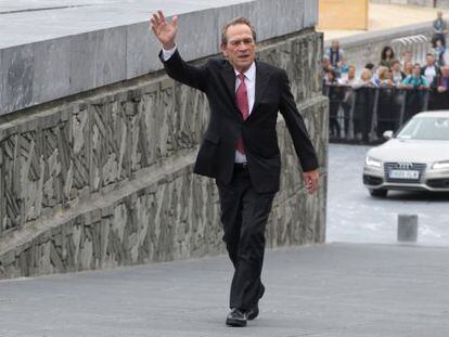 Tommy Lee Jones, ayer en San Sebasti&aacute;n