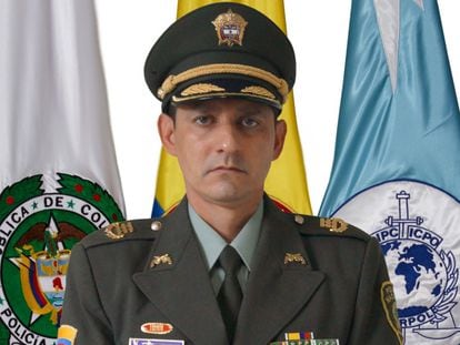 El coronel Clauder Antonio Cardona Cataño en una fotografía compartida en las redes sociales oficiales del Departamento de Policía del Chocó el 25 de enero de 2021.