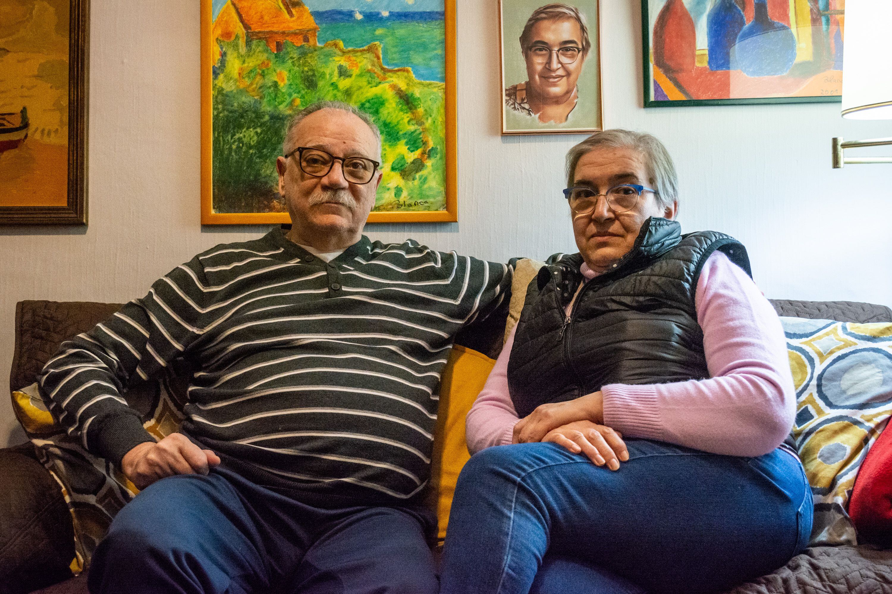 Jose Santamaría y Blanca Andreu, inquilinos de renta antigua del bloque de Tribulete, 7. 