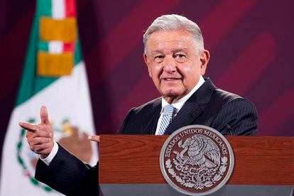 El presidente de México, Andrés Manuel López Obrador, durante una de sus conferencias matutinas.