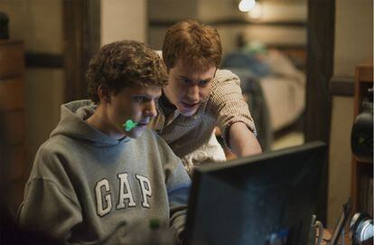 Fotograma de la biografía de Zuckerberg, galardonada como mejor película del año.
